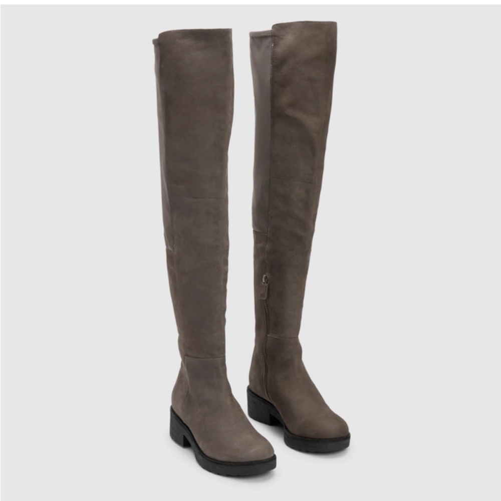 Eileen Fisher Loft Tumbled Nubuck Boot over the knee size 6.5